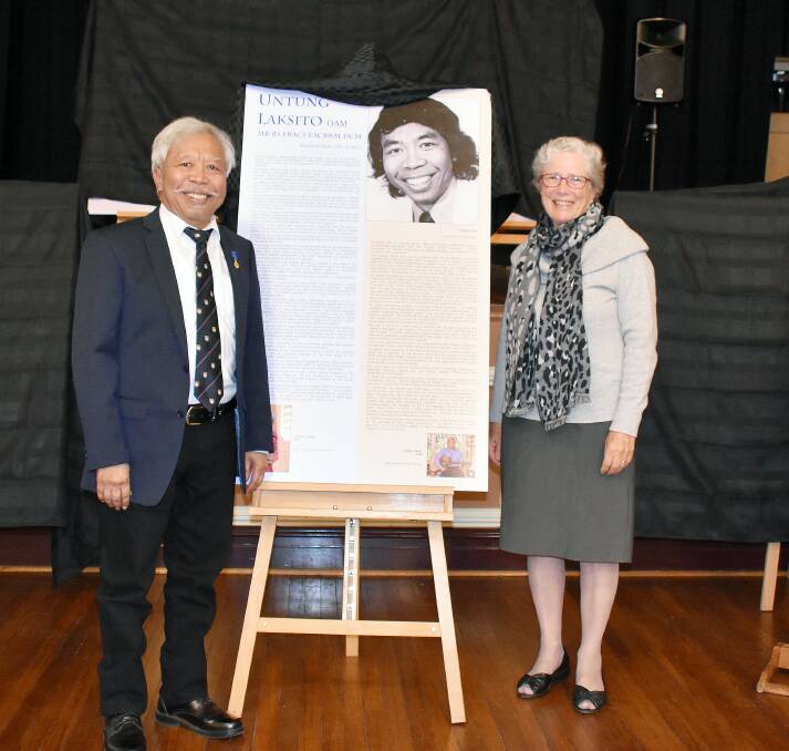 Dr Untung and Mary Laksito unveil the panel that tells our beloved "Lakie"'s story as part of the Discovering Our Doctors series.