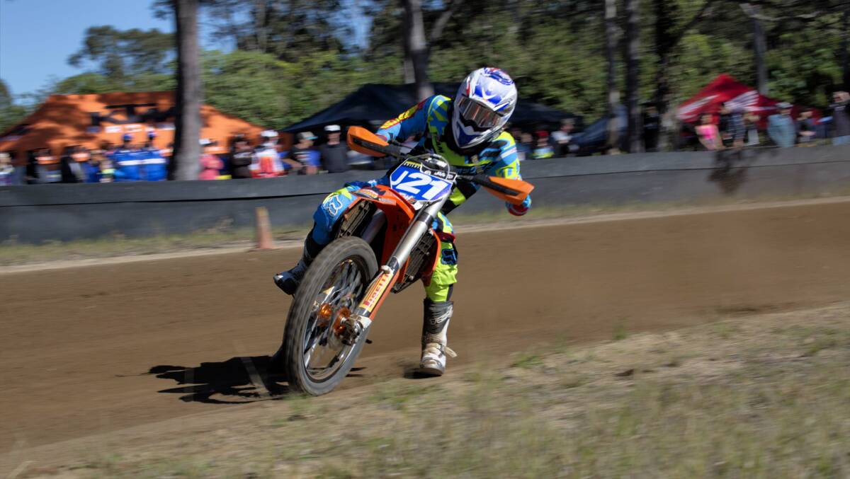 Jarred Brook in action on track. Photo supplied.