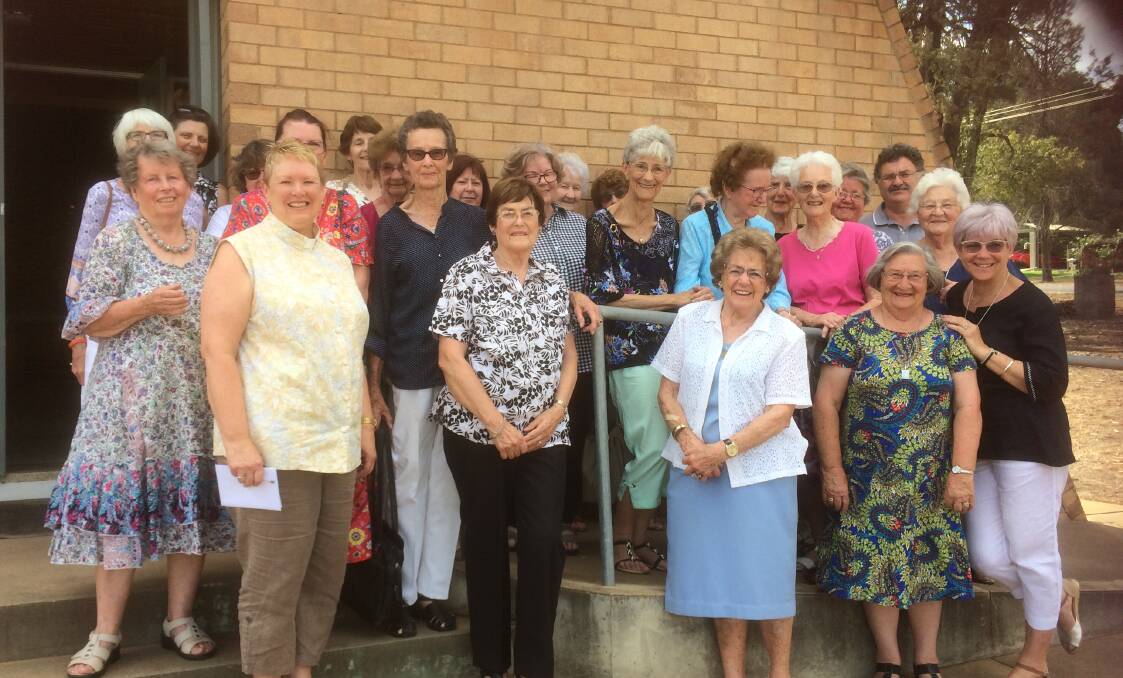 Sylvia Welsh and her Aunty Margaret (centre) at her farewell. 