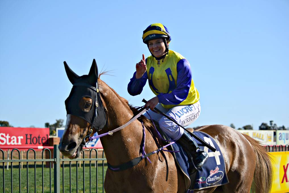 Maddison Wright rode Security Code to a win at Bedgerabong Picnic Races in 2017.