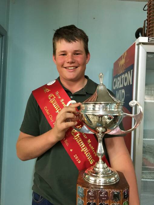Joe Ellison has taken out the NSW Junior Masters and High Gun titles in clay target shooting competition at Cobar. Photo supplied. 