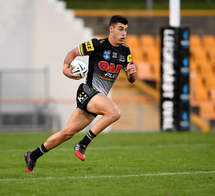 Charlie Staines in Penrith Panthers colours. Photo NRL Photos. 