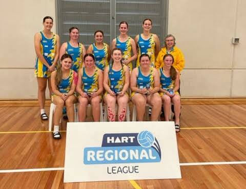 FORBES OPEN NETBALLERS: (Back) Georgia Cole, Fiona Howarth, Iesha Sinclair, Laura Scott, Lily Boyd, Robyn Kenny (coach) (front) iper Hanrahan, Hannah Stanmore, Leah Byrnes (VC), Brianna Duncan (VC), Kaylar Emery. Picture: SUPPLIED Absent Tasha Shaw (C) and Eb Colvin (COVID)