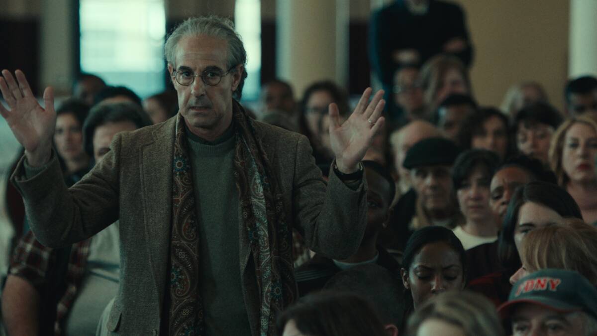 Stanley Tucci as an aggrieved widower in Worth. Picture: Netflix
