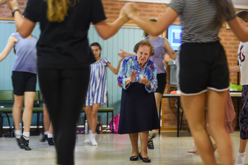 SLIP JIG: Melbourne Irish dance teacher Geraldine Ryan teaches dance in Wodonga; it's her 27th year of coming to the Border. Pictures: MARK JESSER