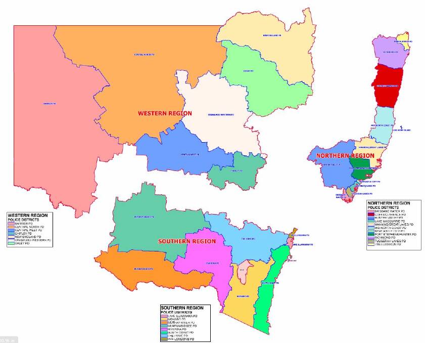 Thirty-four Local Area Commands (LACs) would be replaced by 26 police districts. Photo: NSW Police