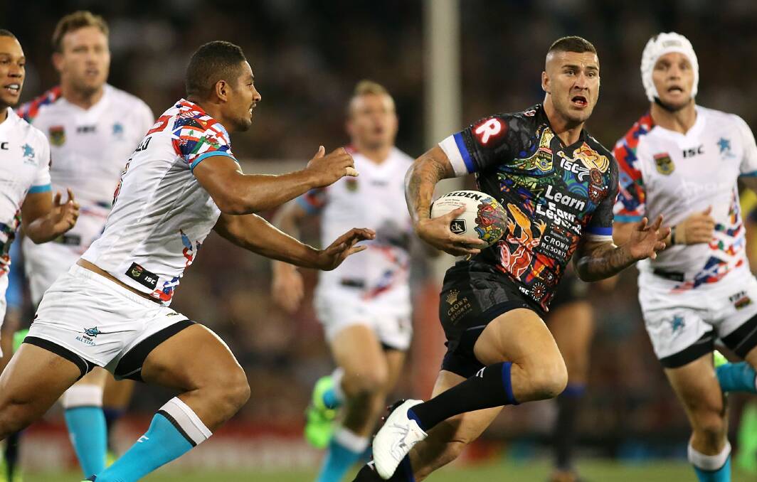 OPEN SPACE: Magpies junior
Joel Thompson was on fire
on Friday night. Photo: GETTY
