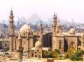 Mosque-Madrassa and Pyramids, Cairo. Picture Shutterstock