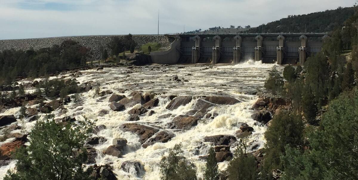 WaterNSW has opened the floodgates at Wyangala Dam due to the substantial rainfall predicted today. WaterNSW is currently releasing 10,000 megalitres a day.