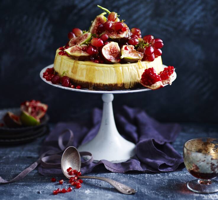 Fig and eggnog cheesecake. Picture: Supplied