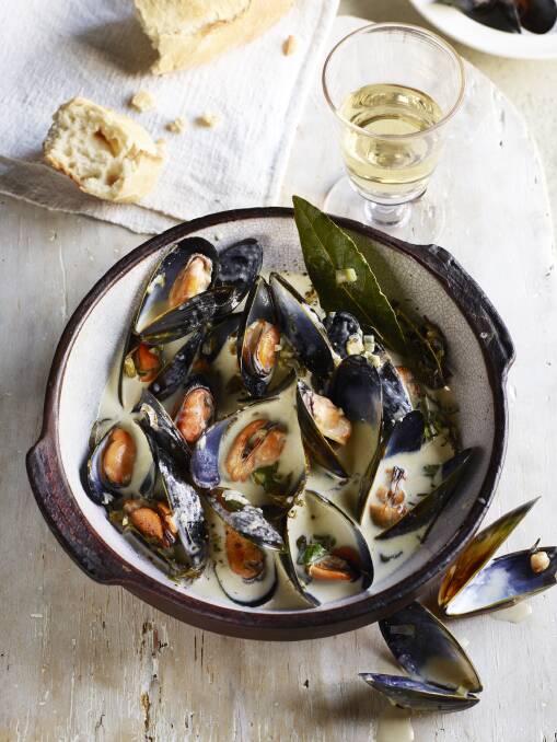 Cornish mussels with cider. Picture: James Murphy