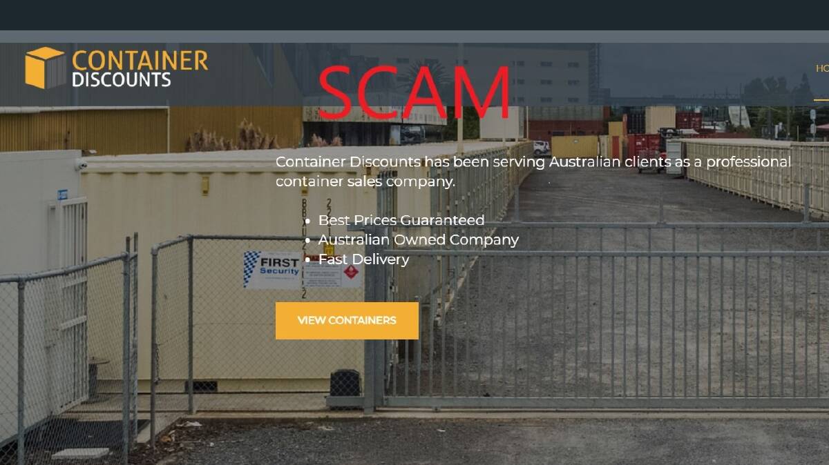 GET VERIFICATION: Scamwatch is urging people to be on the lookout for fake online listings for shipping containers.