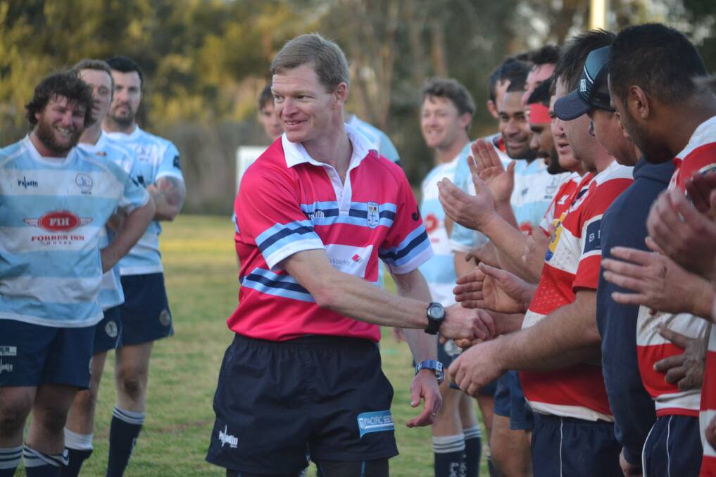 CLOSE RACE: Central West referees boss Richard Madden, pictured after controlling his 150th game in 2017, labelled this year's MVP race the tightest in some time. Photo: PETER GUTHRIE