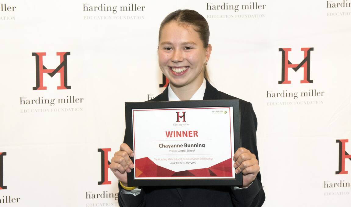 Well done: Chayanne Bunning, from Yeoval Central School. Photo: Supplied. 
