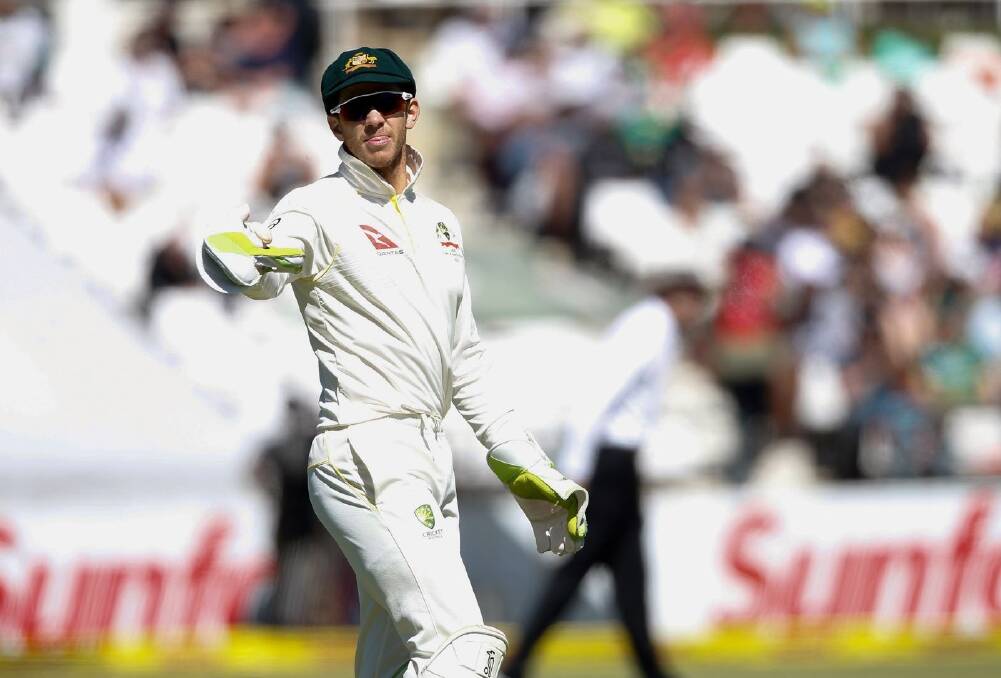 COURAGE: Captain Tim Paine giving direction despite his latest setback. Picture: Supplied.