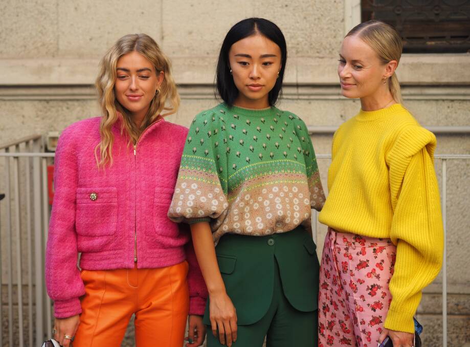 DOPAMINE DRESSING: Want to lift your mood via clothes? Fashion bloggers at Milan Fashion Week show how it's done. Photo: Shutterstock