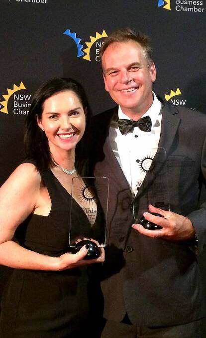 Jenny and Steven Morrison celebrating HE Silos' win at the NSW Business Awards. More on page 6.