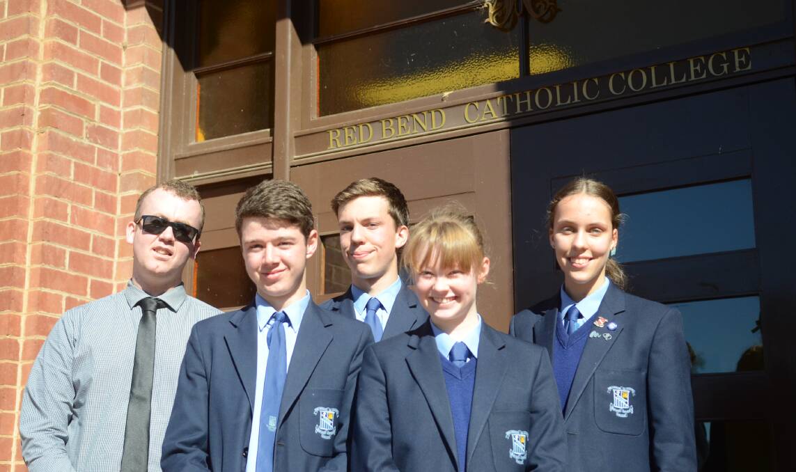SCIENCE AND ENGINEERING TEAM: Coordinator and Teacher James Dumas, Jacob Norman (Yr 10), Ethan Hoswell (Yr 9), Naomi Turner (Yr 7) and mentor Monica Hoswell. Absent - Liam and Eliza O'Connell.