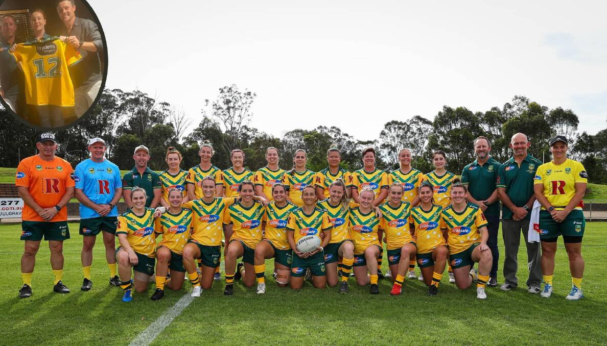 Maggie Townsend (inset with NRL star Cooper Cronk) was part of the first Australian Police women's side last weekend. Pictures supplied