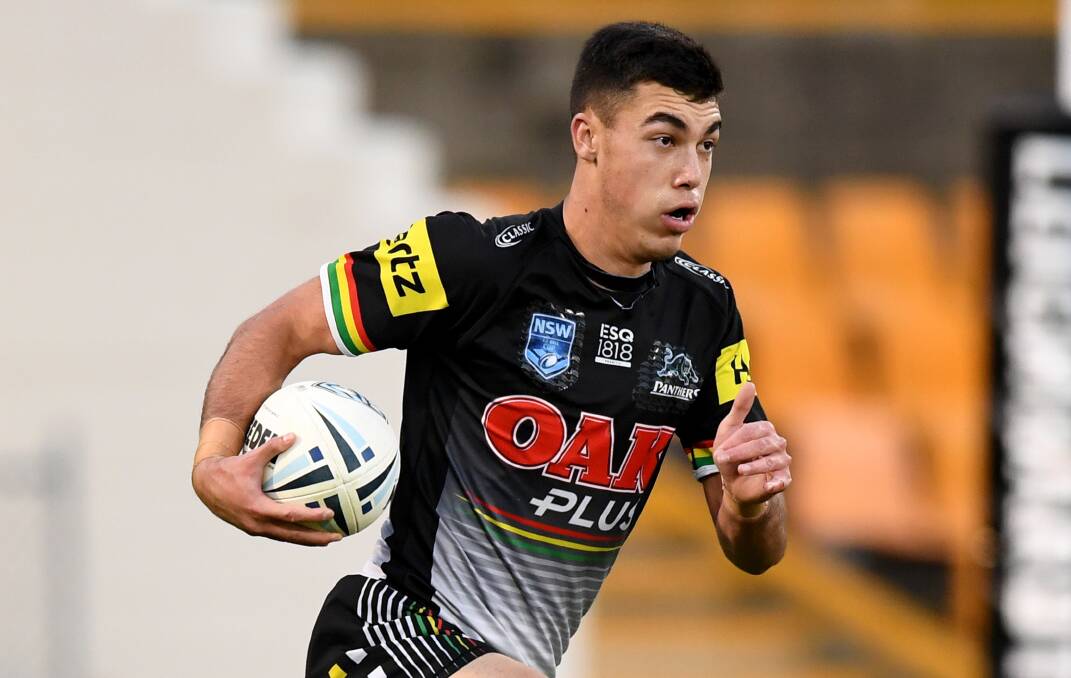 DAY TO REMEMBER: Charlie Staines scored four tries in his NRL debut on Saturday. Photo: NRL PHOTOS
