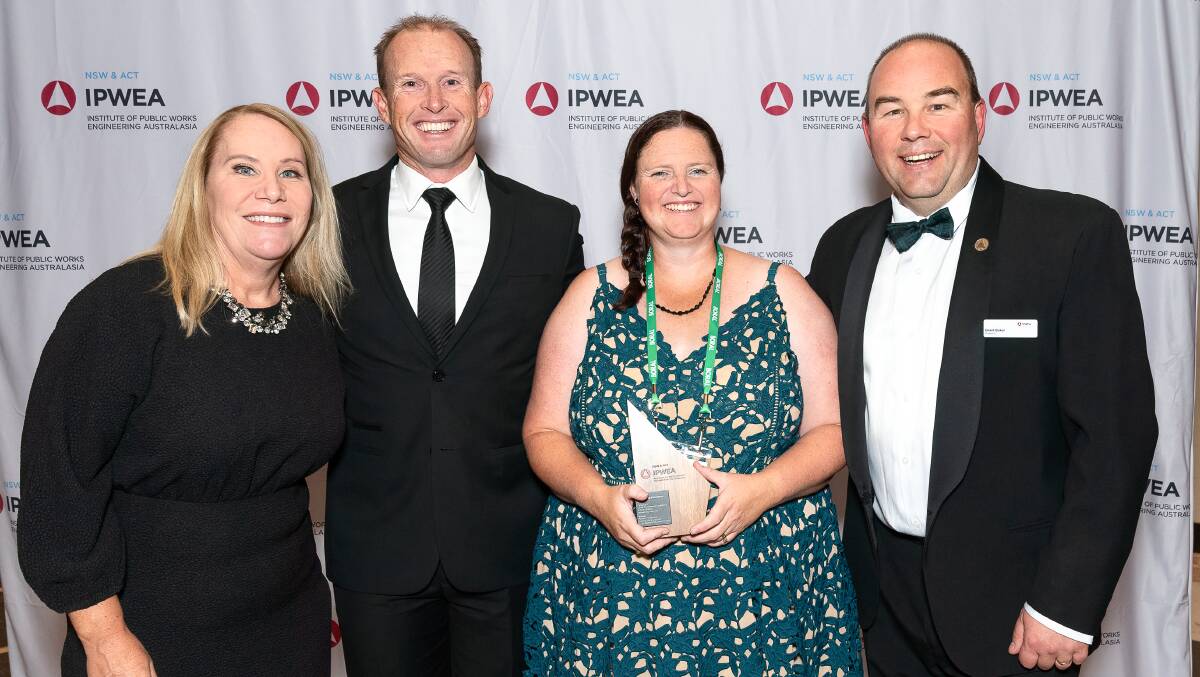 Francine Binns (Chief Executive Officer, IPWEA NSW & ACT), Ben Howard (Director Operations, Parkes Shire Council), Melanie Suitor (Road Safety and Injury Prevention Officer, Parkes, Forbes and Lachlan Shire Councils) and Grant Baker (President, IPWEA NSW & ACT).