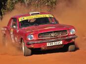 RED GOES FASTER: UK-based Kiwi Warren Briggs' eye-catching 1965 Red Mustang is having one last tilt at the Classic Outback Trial, which is starting in Parkes this week after a COVID-enforced break. Photo: SUPPLIED.