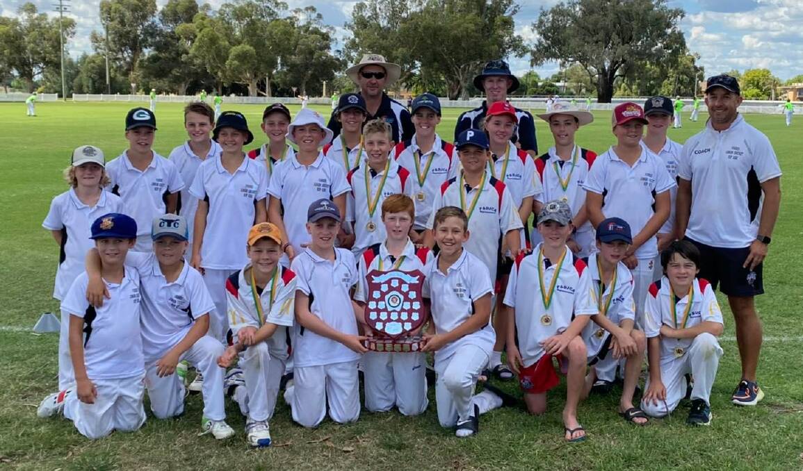 HUGE GAME: The Parkes and Forbes under 12s side shared the Lachlan Representative trophy after a thrilling tie. Photo: PDJCA FACEBOOK.