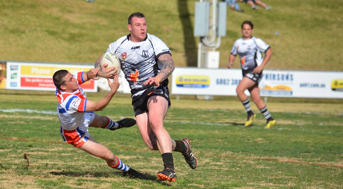 Tim Dukes, pictured in action last season, will lead the Forbes Magpies charge up front. Photo: Nick Guthrie