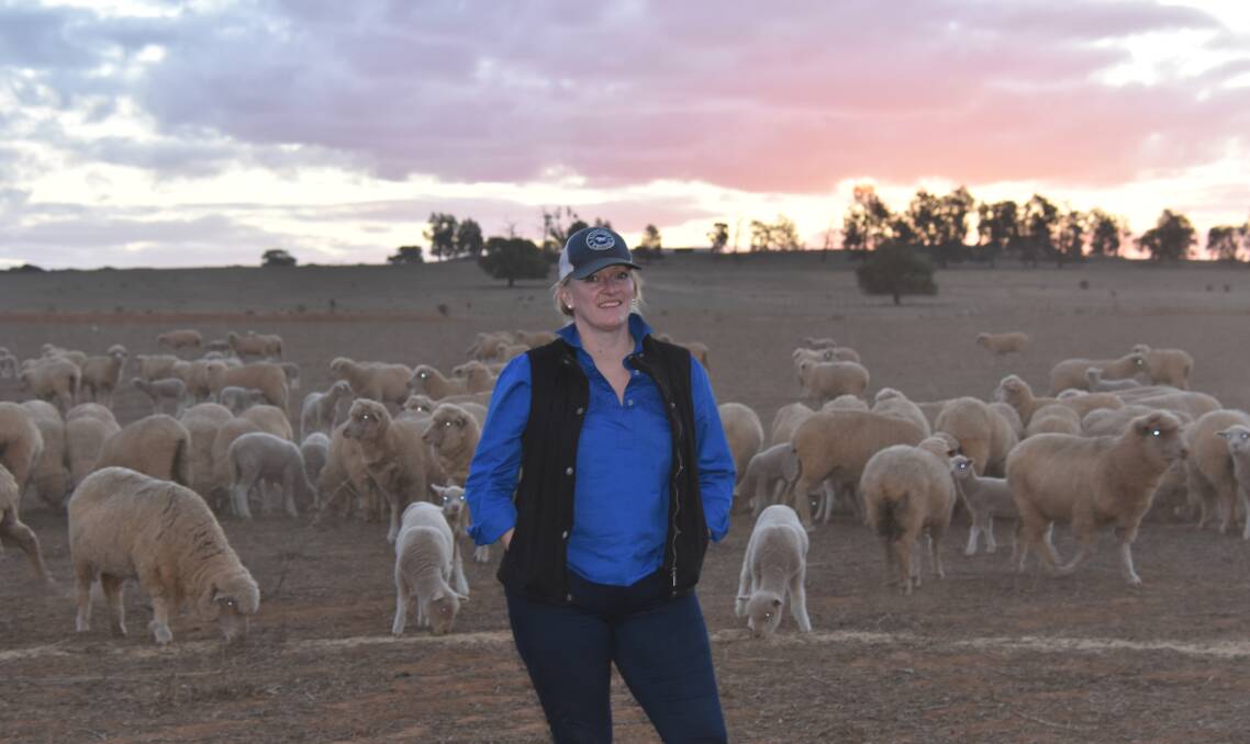 The Farmers' Ball is an event organised to break the monotony of feeding sheep in the dry conditions. Pictured is Lou Green.
