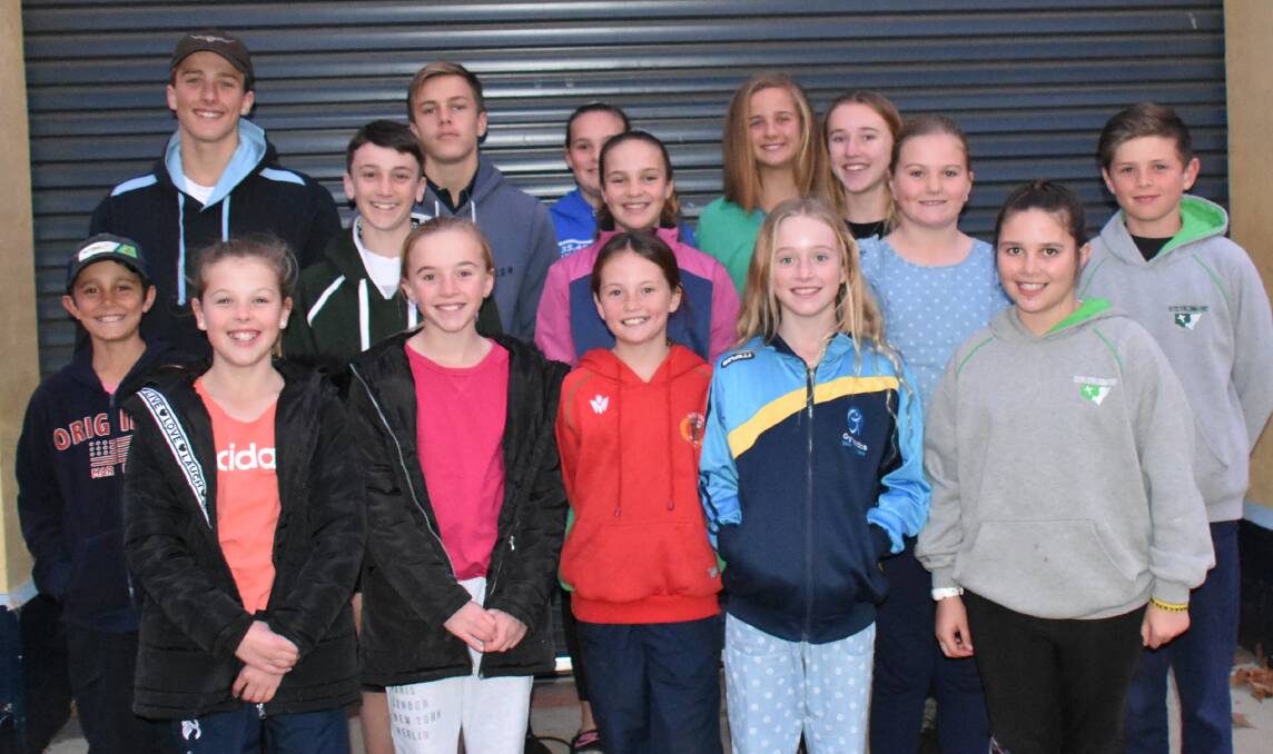 25 swimmers from the Forbes Fins were recognised for their performance during the summer swimming season. Absent are 10 of the swimmers who received awards.