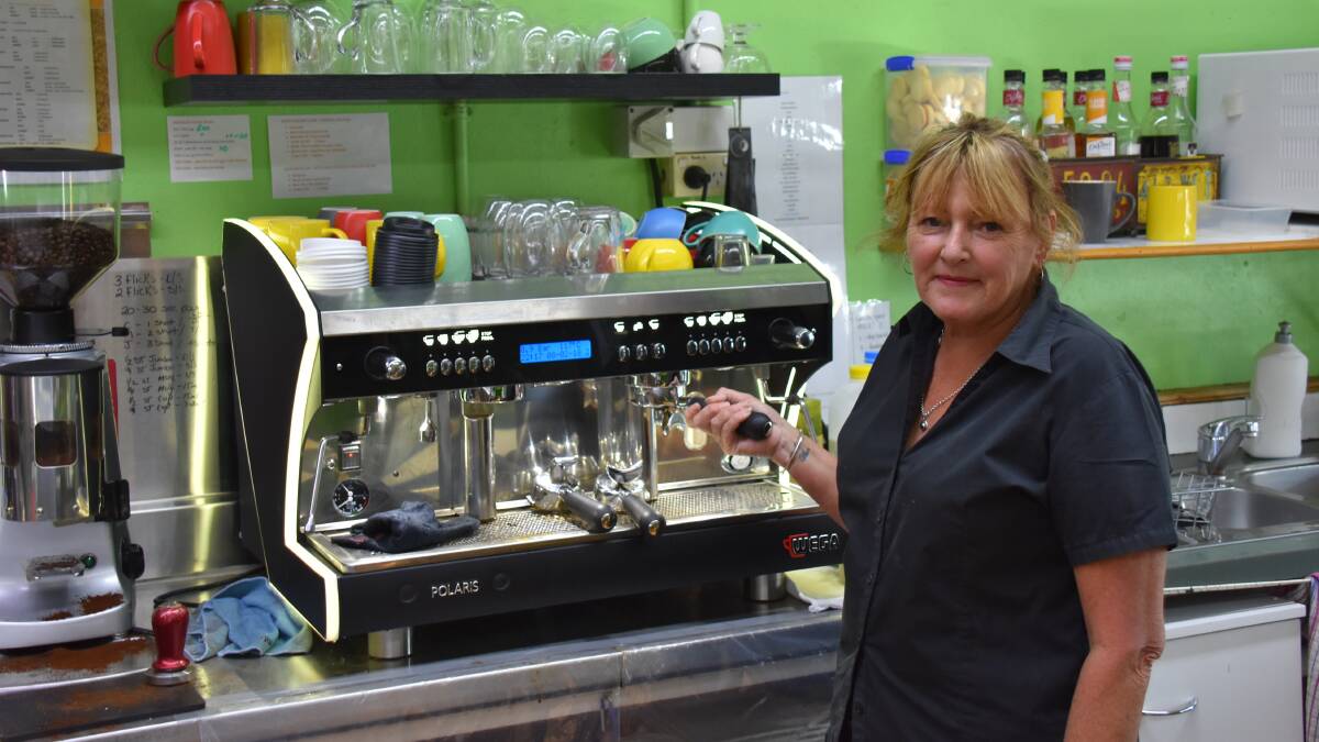 Jane Kirwan puts the coffee on at Forbes Bakehouse, one of the participating businesses in the Free Cuppa for the Driver scheme.