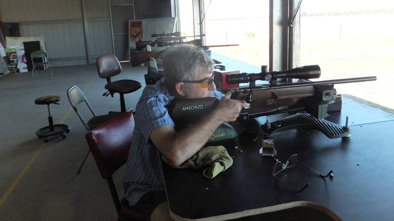 John Dean taking part in the 50metre Buffalo target shoot in April last year.