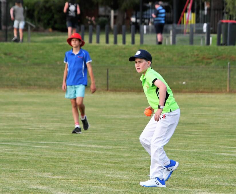Tom Glasson fielding in the Under 14s competition during the last season. File photo.