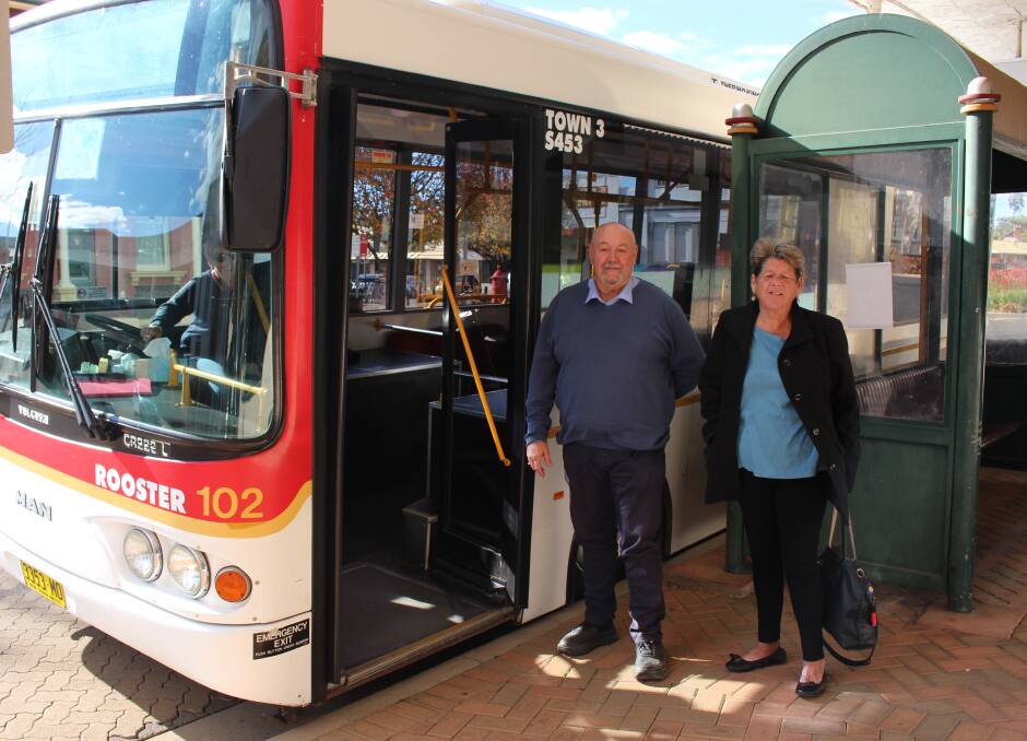 Grant Hennock and Lorraine Hill were exciting for the rollout of new technology which allows them to track the arrival of their bus in real-time.
