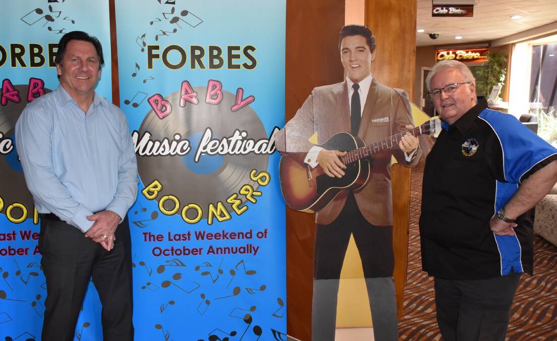 Get your blue suede shoes out, the Baby Boomers Music Festival is almost here again. Pictured David Fitzgerald and Stephen Cheney.