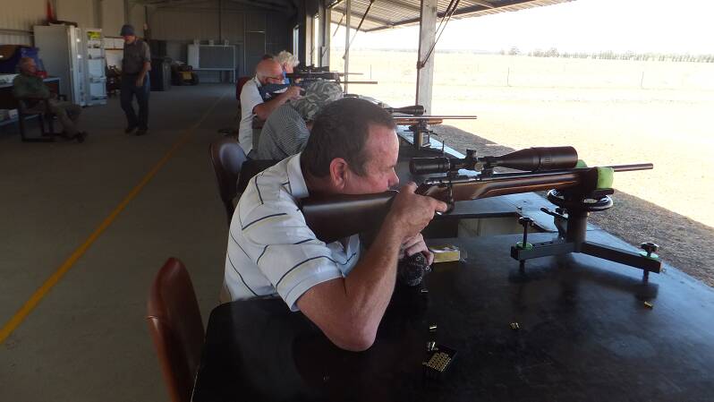 Phil Picker taking part in the 50metre Fox target shoot on Wednesday, February 15.