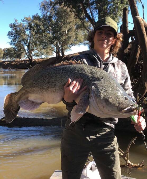 15 year old William Wallace recently caught a monster of a fish while down at the Lachlan River.