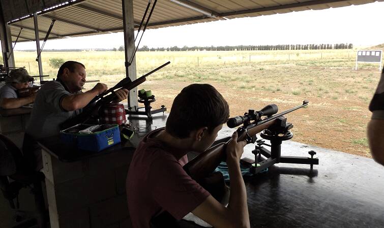 Nicholas Parslow shooting the 25metre Fox target on January 21.

