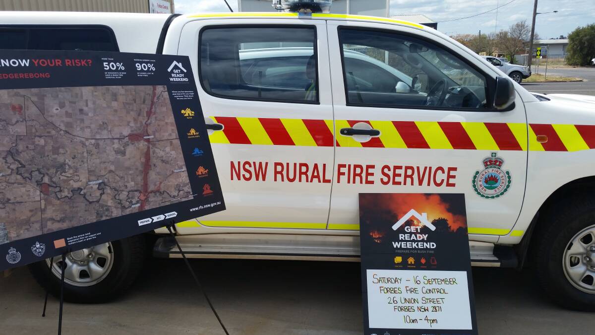 The Rural Fire Service is happy to talk to everyone about fire season preparedness this Saturday at Bunnings Forbes.