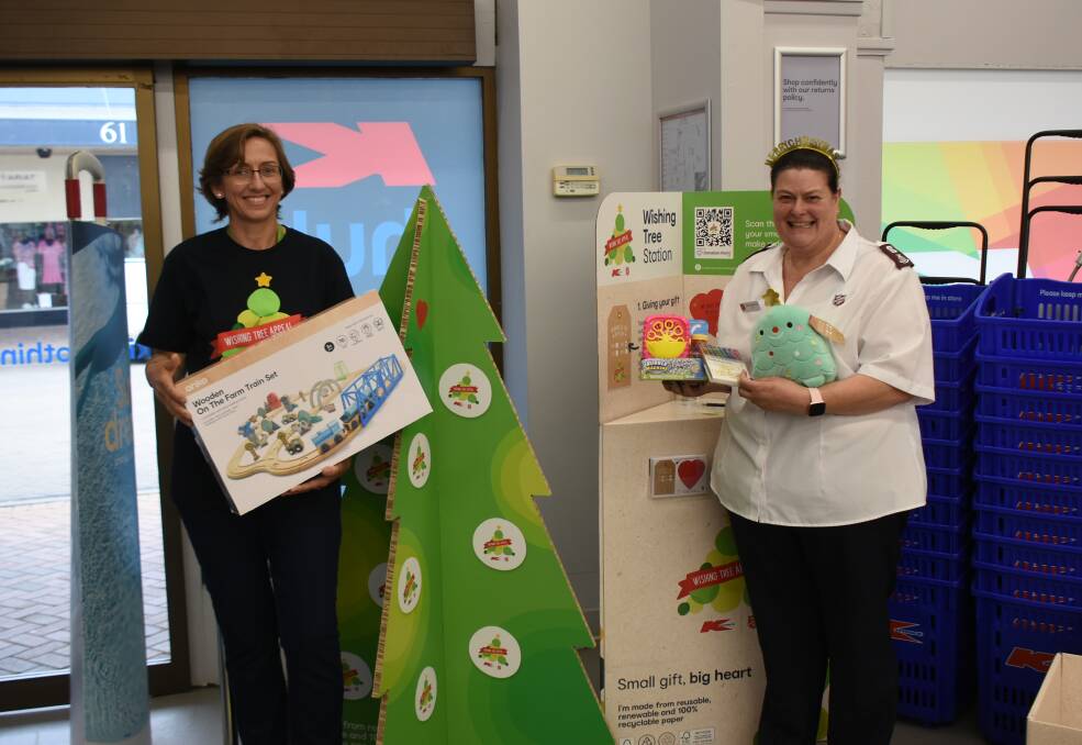 K-Hub's Kristina Norcic joins with Salvation Army's Major Sandra Walmsley in promoting their Christmas appeal.