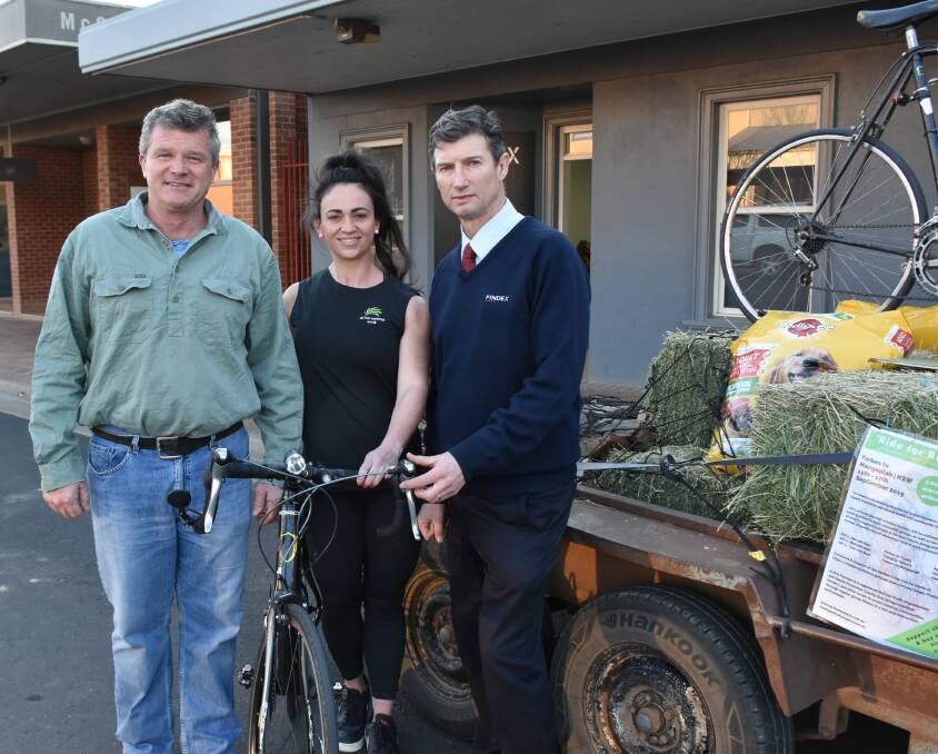 Steve Zieltjes and Stuart Thomas are taking part in the Ride For Resilience support Active Farmers. Also Pictured is local Active Farmer PT Halee Redfern.