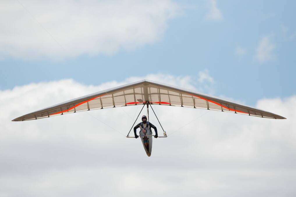 Hang gliding pilot pre-world cup winner Jonny Durand on tow.