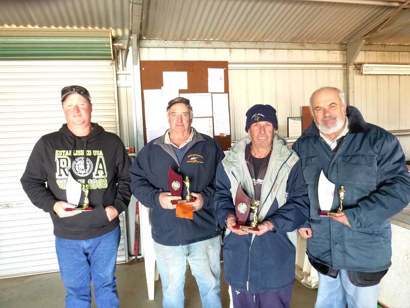 Winners of the Tim Lynch Memorial Leigh Dridan, Laurie Redfern, Phil Cleal and Paul Baker. Photo contributed. 