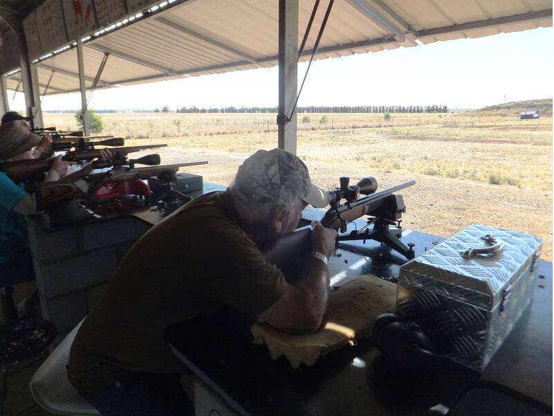 Wayne Facey shooting the 50metre Fox target on March 4, scoring 249/250. 