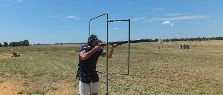 Phil Cleal taking part in a five stand shoot at the Forbes Sporting Shooters range.