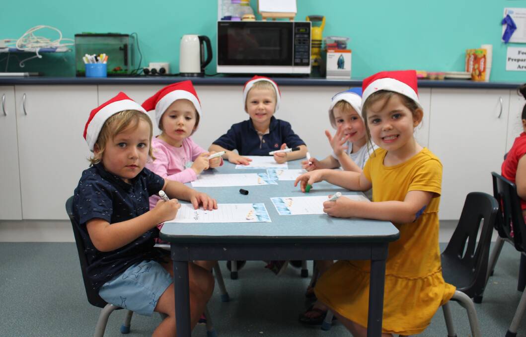 Jayce, Carleai, Charlie, Louis and Rosie were all busy writing their letters to Santa.