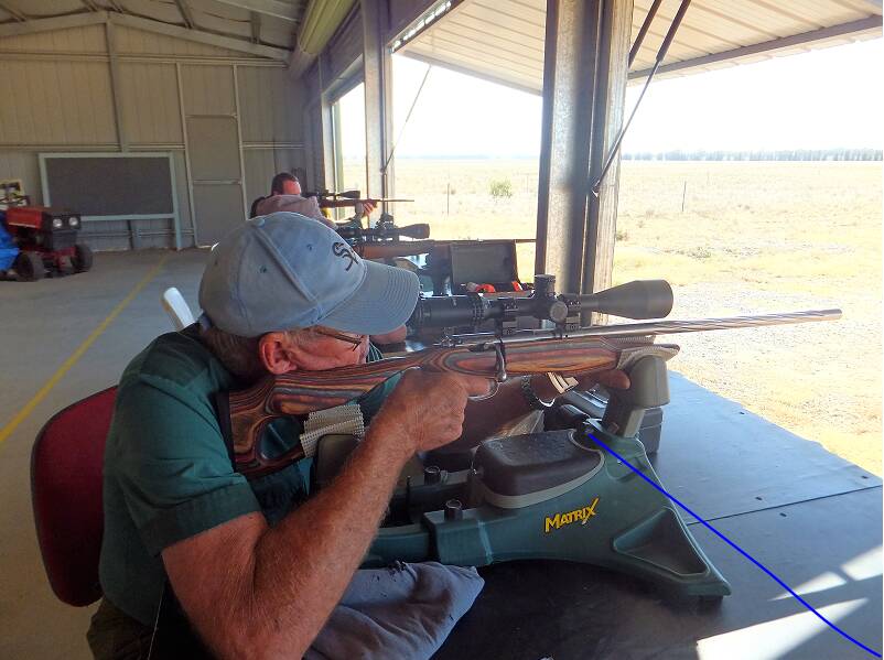 On Target: Mal Smith taking part in the 75metre Crow target in April last year.