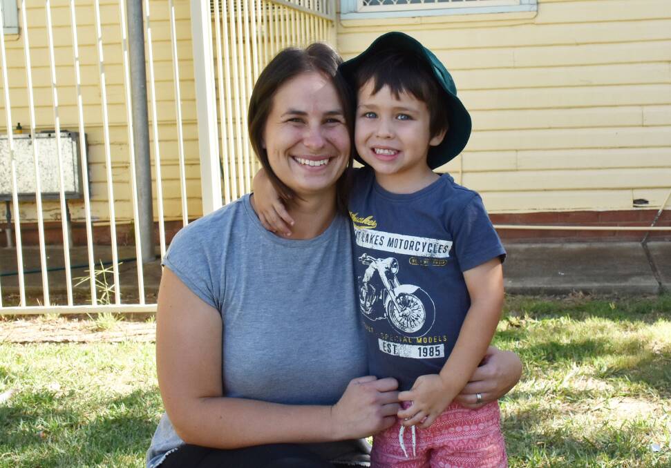 Kindergarten is still a year away, but little Harry will be well prepared. He's pictured with mum Kate Bilsborough as he starts the Link Up program at Forbes North.