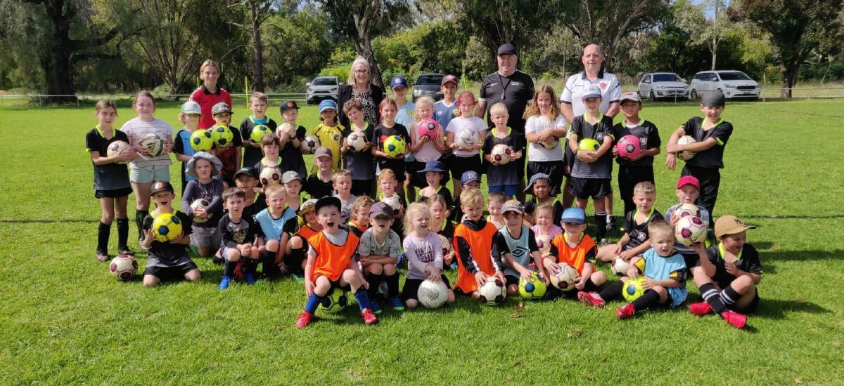 Almost 100 players aged from attended the Holiday soccer clinic. Photo supplied.