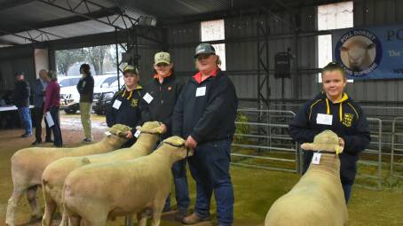 Forbes High School's Zac Bush, Jack Kemp, Nash Pout and Aurora Farrelly helped out during the Junior Judging event.
